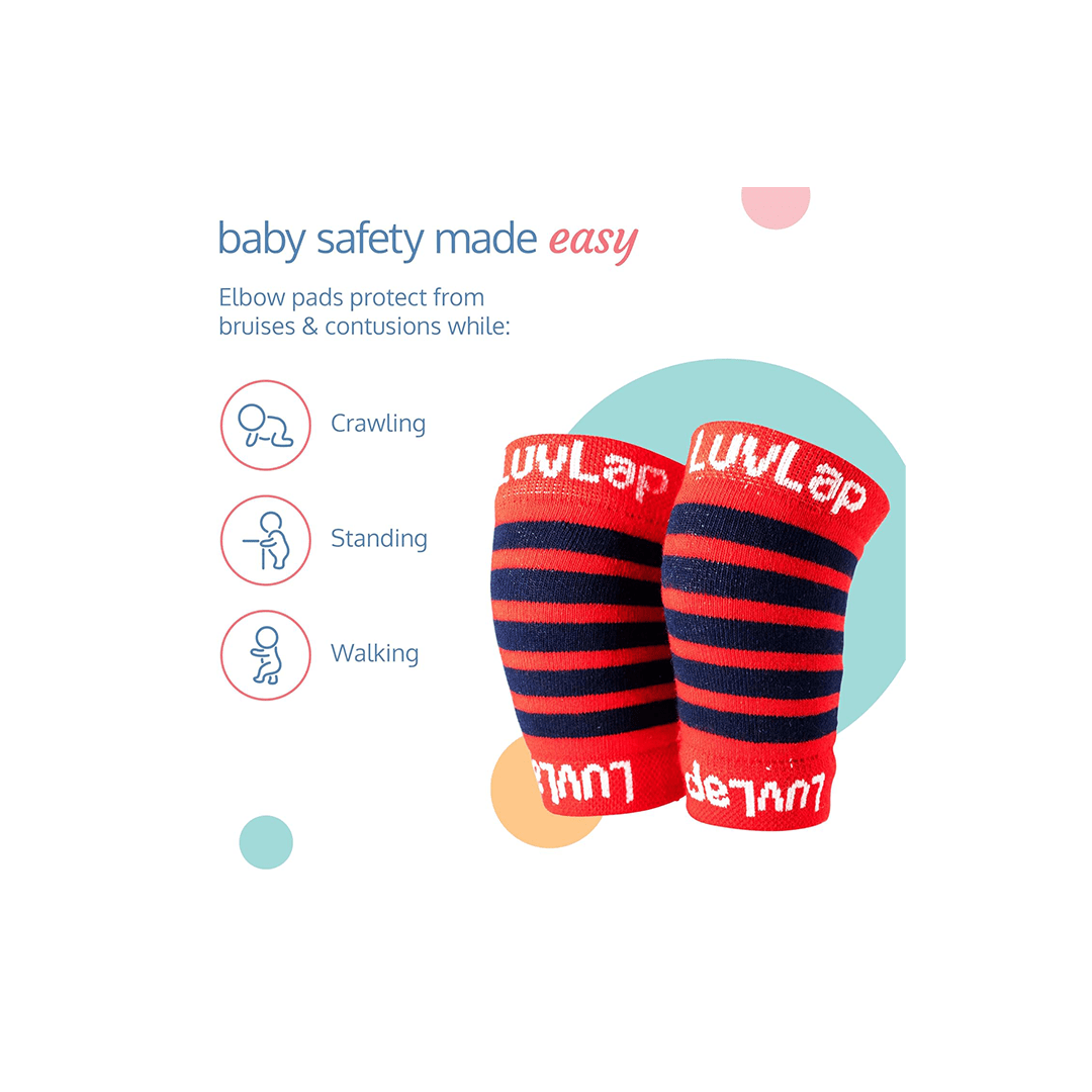 LuvLap Other Gears LuvLap Baby Elbow Guards for Crawling Babies, 2 Pairs, Anti Slip Elbow Pad For Kids
