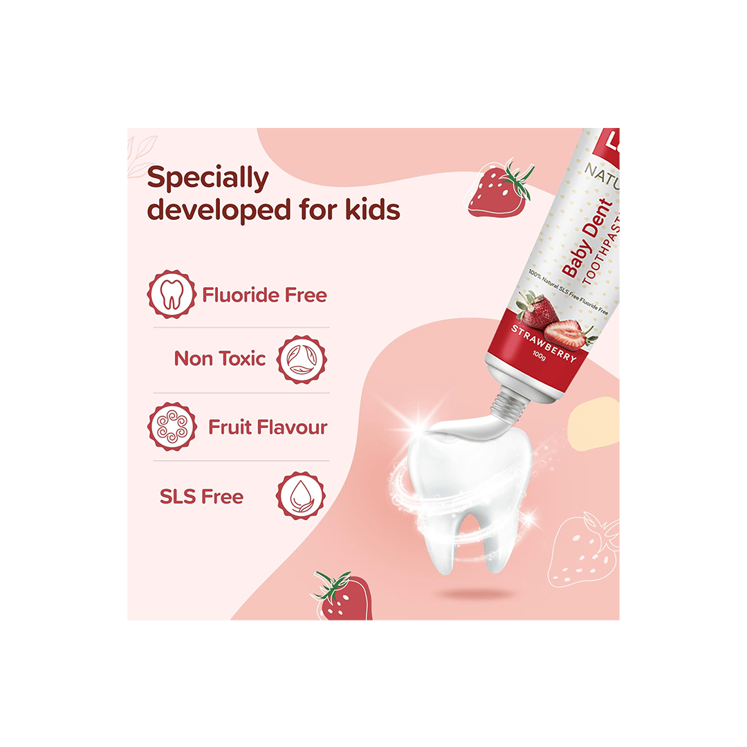 LuvLap Baby Care Luvlap 100% Natural Baby Toothpaste 100G,Strawberry Flavor For Kids