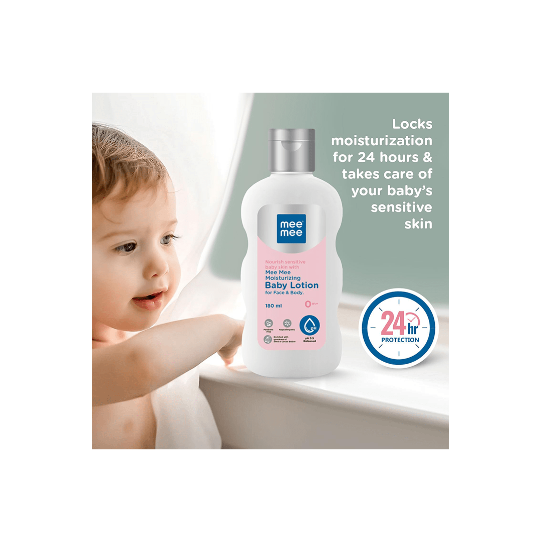 Mee Mee Baby Care Mee Mee Moisturizing Baby Lotion for Face & Body Contains Shea & Cocoa Butter ( 1 Months - 2 Years)