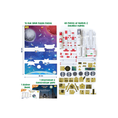 Imagimake Toys Imagimake Mapology - Isro India'S Space Odyssey|Rocket & Satellite Model Making 1 Piece Sets (5-7 Years)