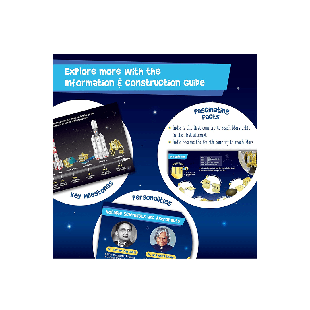 Imagimake Toys Imagimake Mapology - Isro India'S Space Odyssey|Rocket & Satellite Model Making 1 Piece Sets (5-7 Years)