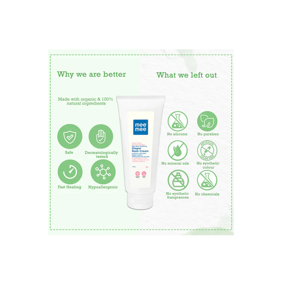 Mee Mee Baby Care Mee Mee Soothing Diaper Nappy Rash Cream With Aloe Vera | 100ml (1 months - 2 Years)