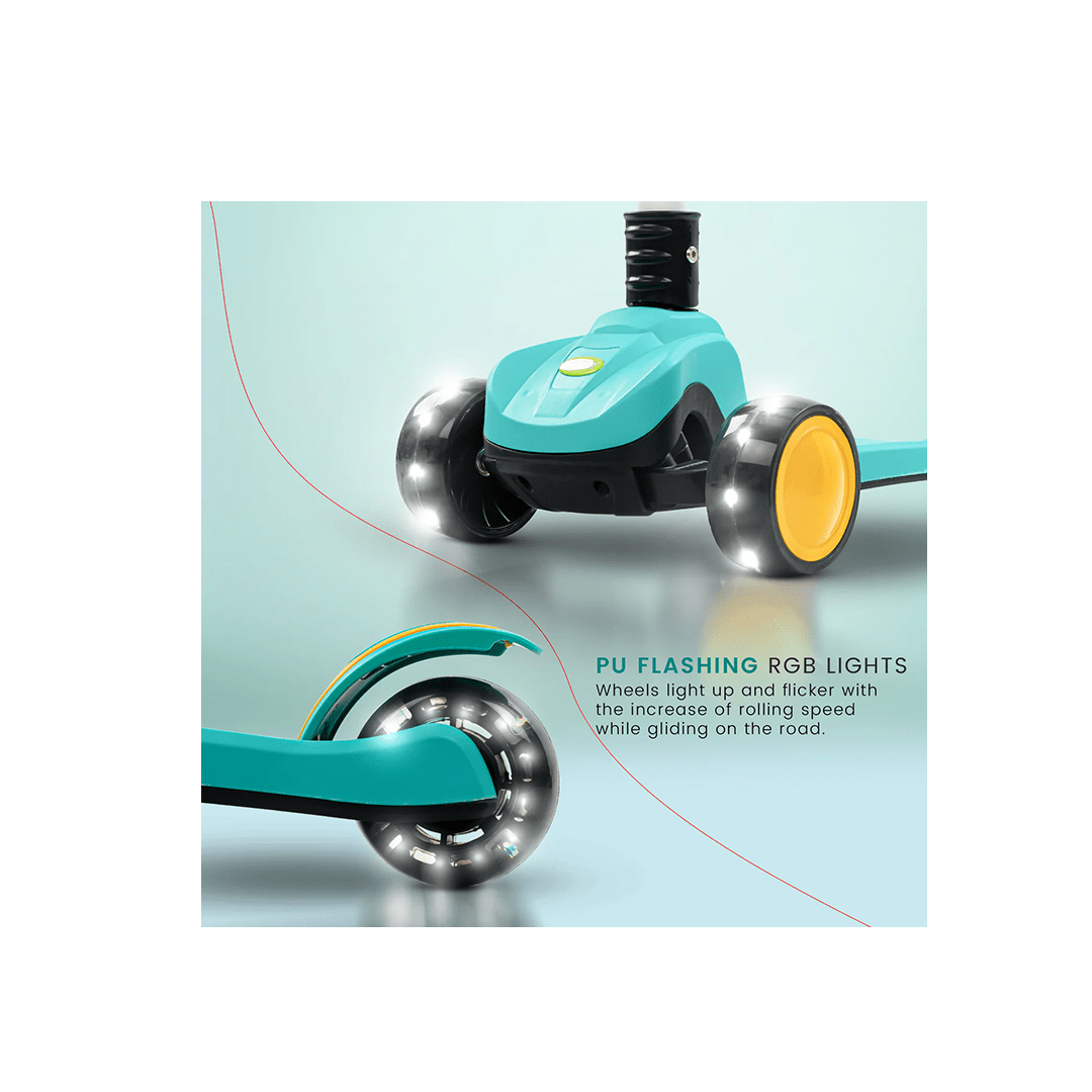 Baybee Toys Baybee Phantom Skate Scooter for Kids, Foaldble 3 Wheel Kids Scooter with 3 Height Adjustable & Music