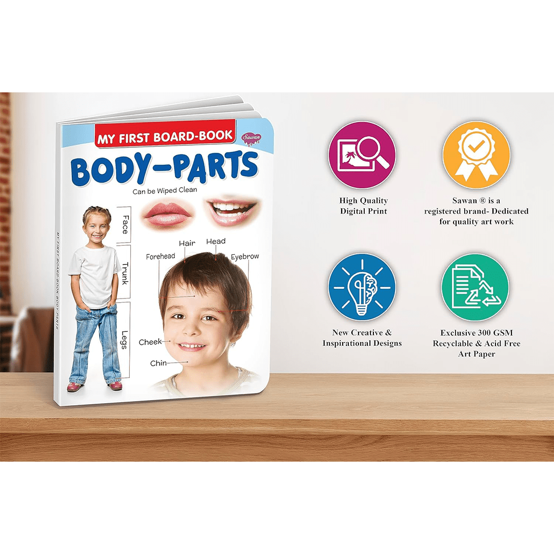 Sawan Books Sawan My First Board Books Body-Parts | Big Size Board Book For Kids