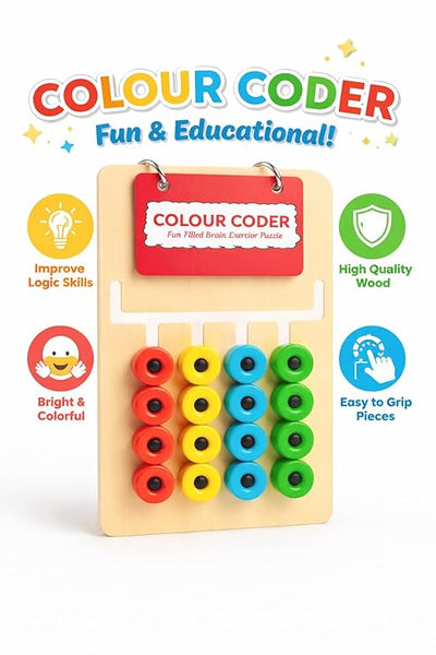 Kids Montessori Slide Puzzle | Color & Pattern Matching Learning Toys for Kids 3-8 Years |Preschool Activity Learning & Logic Brain Game | Travel Friendly Birthday Gift for Boys & Girls