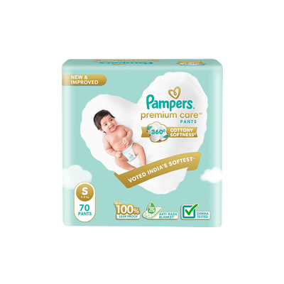 Pampers Baby Care Pampers Premium Care Diaper Pants with 360 Cottony Softness - S