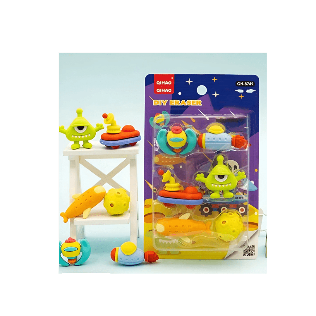 Burani Toys Toys Space Force Eraser - Set of 6