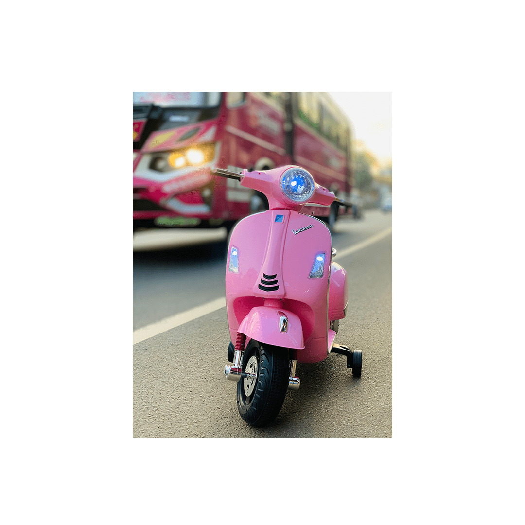 Baan Toys Toys Pink Baan Toys Vespa Rechargeable Battery Operated 12v Ride-on Scooter For Kids (3 Years+)