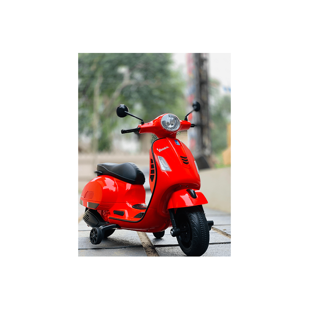 Baan Toys Toys Red Baan Toys Vespa Rechargeable Battery Operated 12v Ride-on Scooter For Kids (3 Years+)