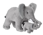 Wild Republic plush elephant set with a large gray elephant and matching baby elephant