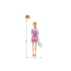 JUGU Alia Doll Wearing Sparkly Dress and Braided Soft Hair, Pair of Heels