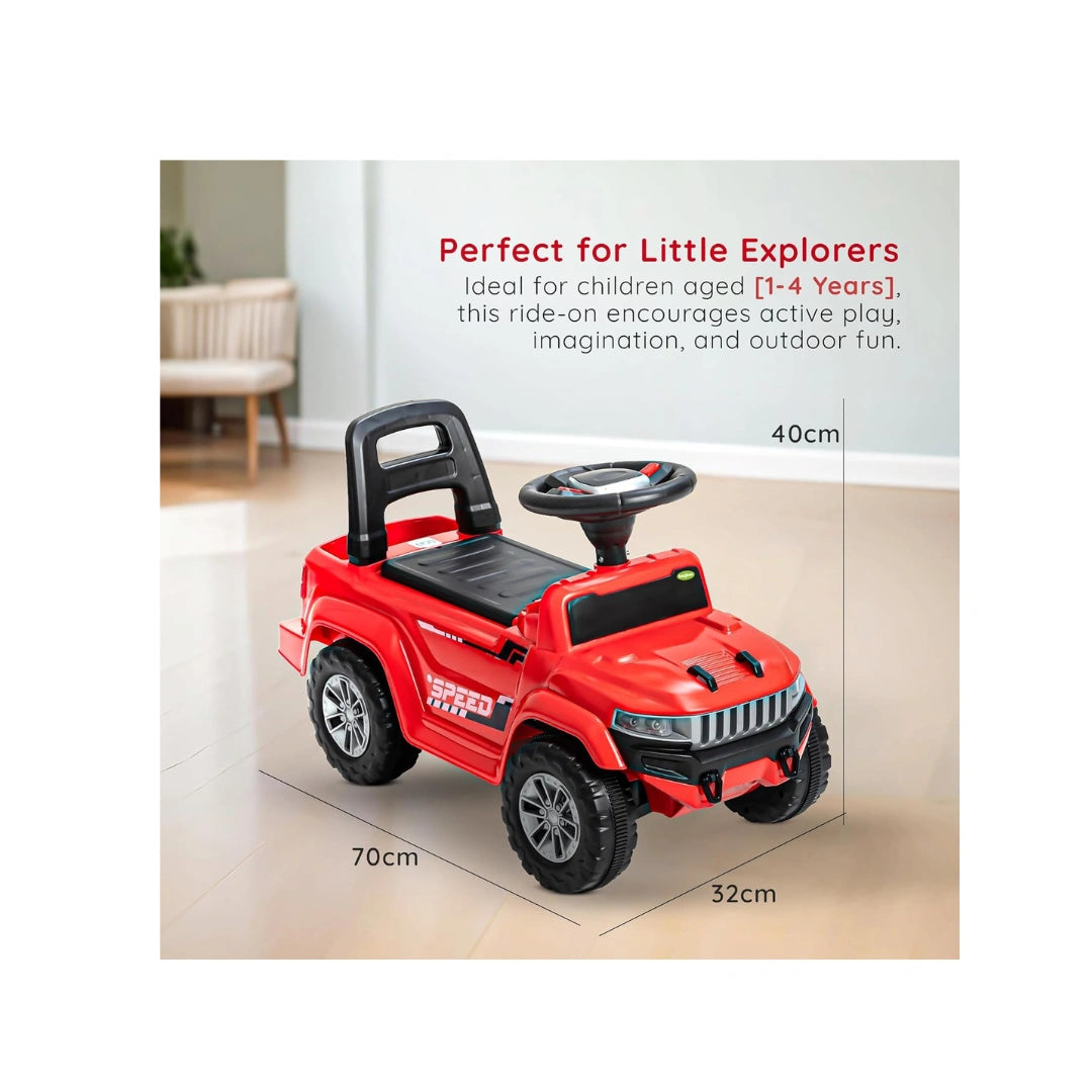 Baybee Speedy Baby Ride on Car for Kids, Push Ride on Toy With Led Light