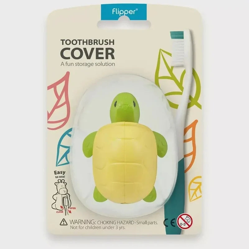Flipper Toothbrush Cover - Turtle For Kids