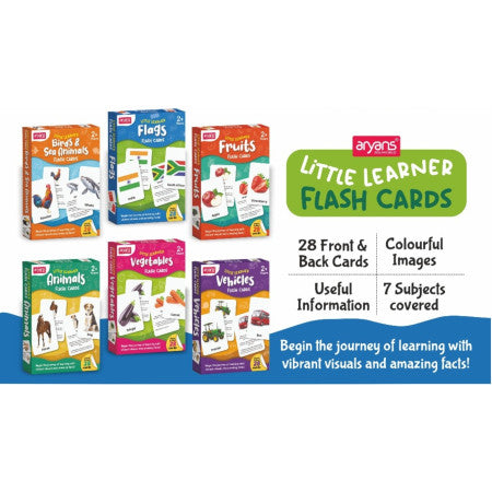 TOYMALL Aryans Little Learner Flash Cards (28 Cards) Mix Design