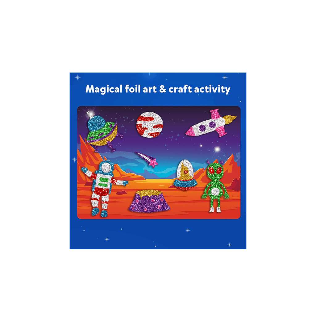 Skillmatics Art & Craft Activity - Foil Fun: Up in space | No Mess Art Kit (ages 4-9)