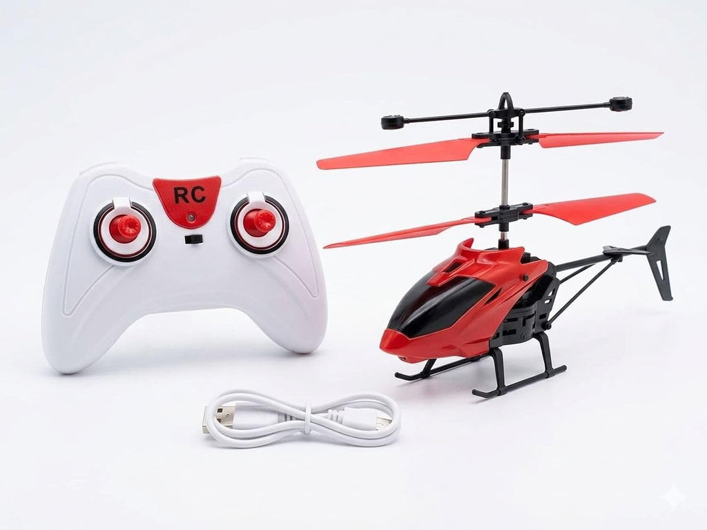 Toy Gallery Exceed Induction Flight Helicopter with Remote Control & USB Rechargeable LED Flying Toy (6+ Years)