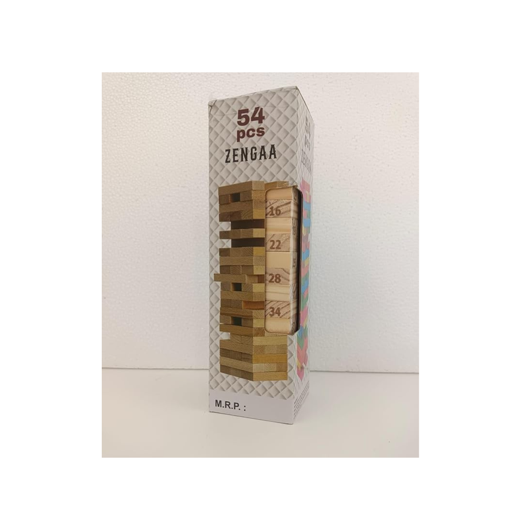 Toy Gallery 54-Piece Wooden Stacking Tower Block Game (6+ Years)