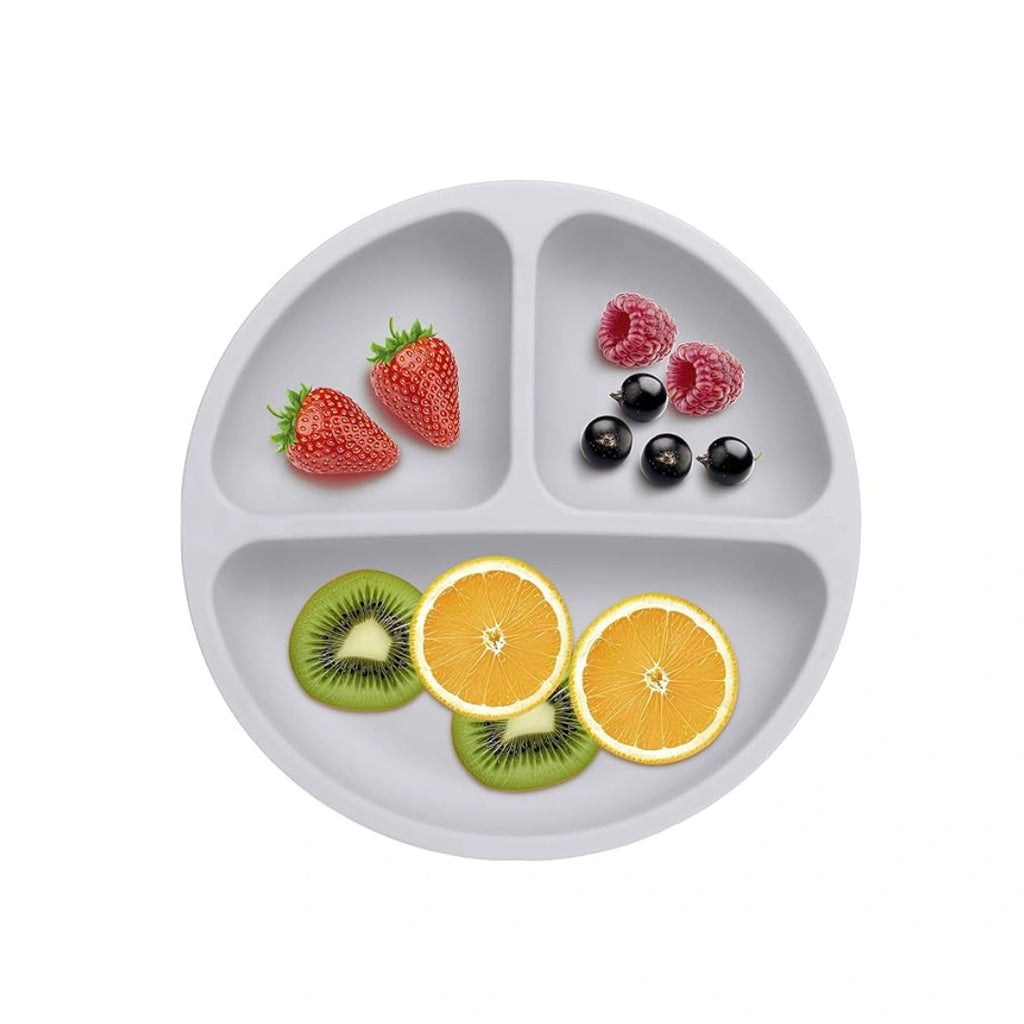 Silicone Suction Plate for Babies & Toddlers - BPA-Free, 3-Section Non-Slip