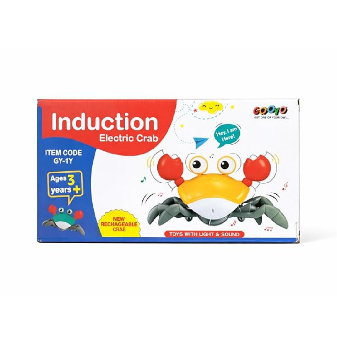 Toy Gallery Induction Electric Crawling Crab Toy with Light & Sound (3+ Years)