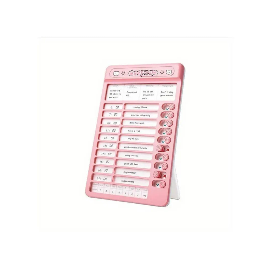 Daily Habit Tracker Board - Sliding Checklist Markers, Reusable Kids Routine
