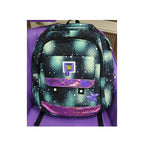 Galaxy Star Holographic School Backpack - Multi-Compartment, Quilted