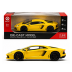 Toy Rush Lamborghini Aventador Die-Cast Car 1:24 Scale Pull Back Model with Light & Sound (Colour as per Availability) | Ages 3+
