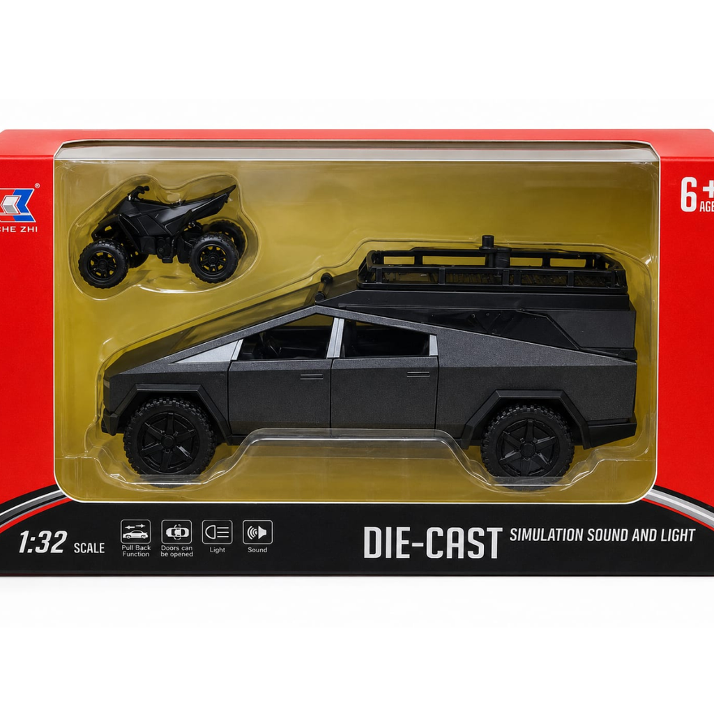 Toy Rush1:32 Die-Cast Off-Road Pickup Truck with ATV Toy Set (6+ Years)