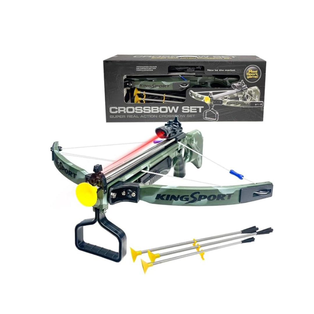 JB Impex Crossbow Shooting Set – Toy Archery Set with Foam Suction Darts (6Years+)