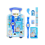 Mini Trolley Suitcase Kids Stationery Set with Digital Watch & Wallet