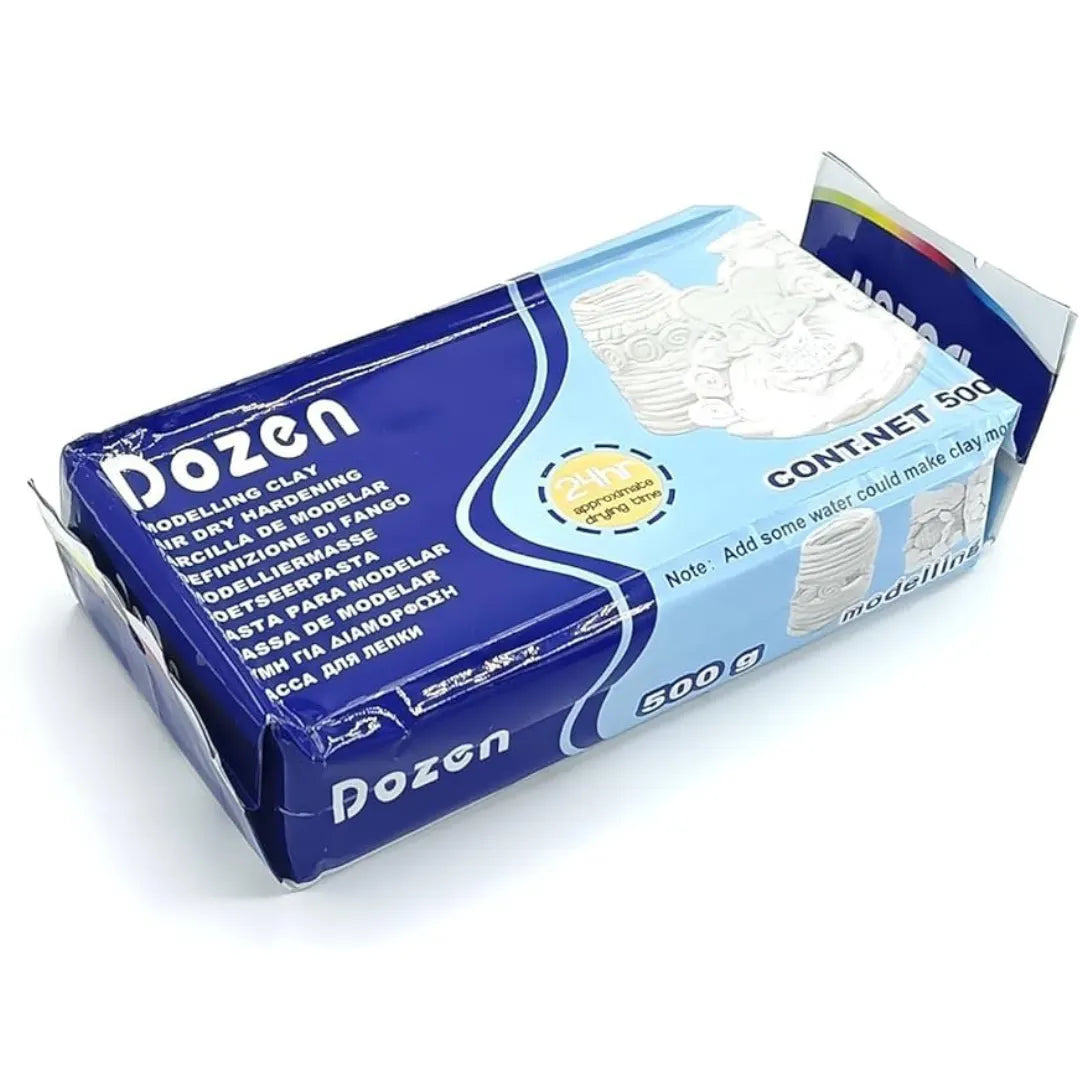 White Air Dry Clay 500g - Non-Toxic Modelling Clay for Kids, Art & School