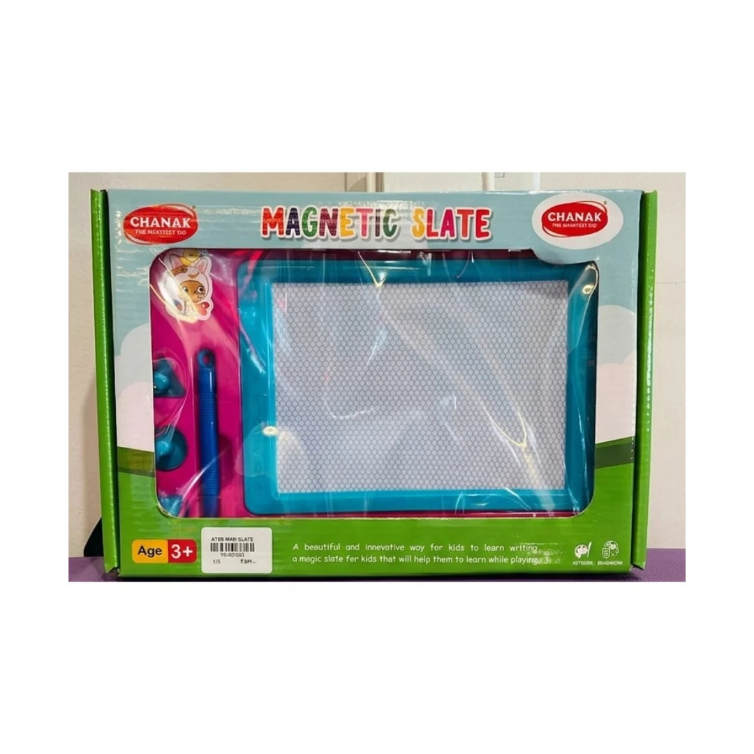 Magnetic Writing Slate for Kids - Reusable Drawing Board with Stylus & Eraser