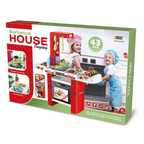 JB Impex Kids Kitchen Play Set with Sink, Oven & Cooking Accessories – 43 Pieces Pretend Play Toy 3+ Years