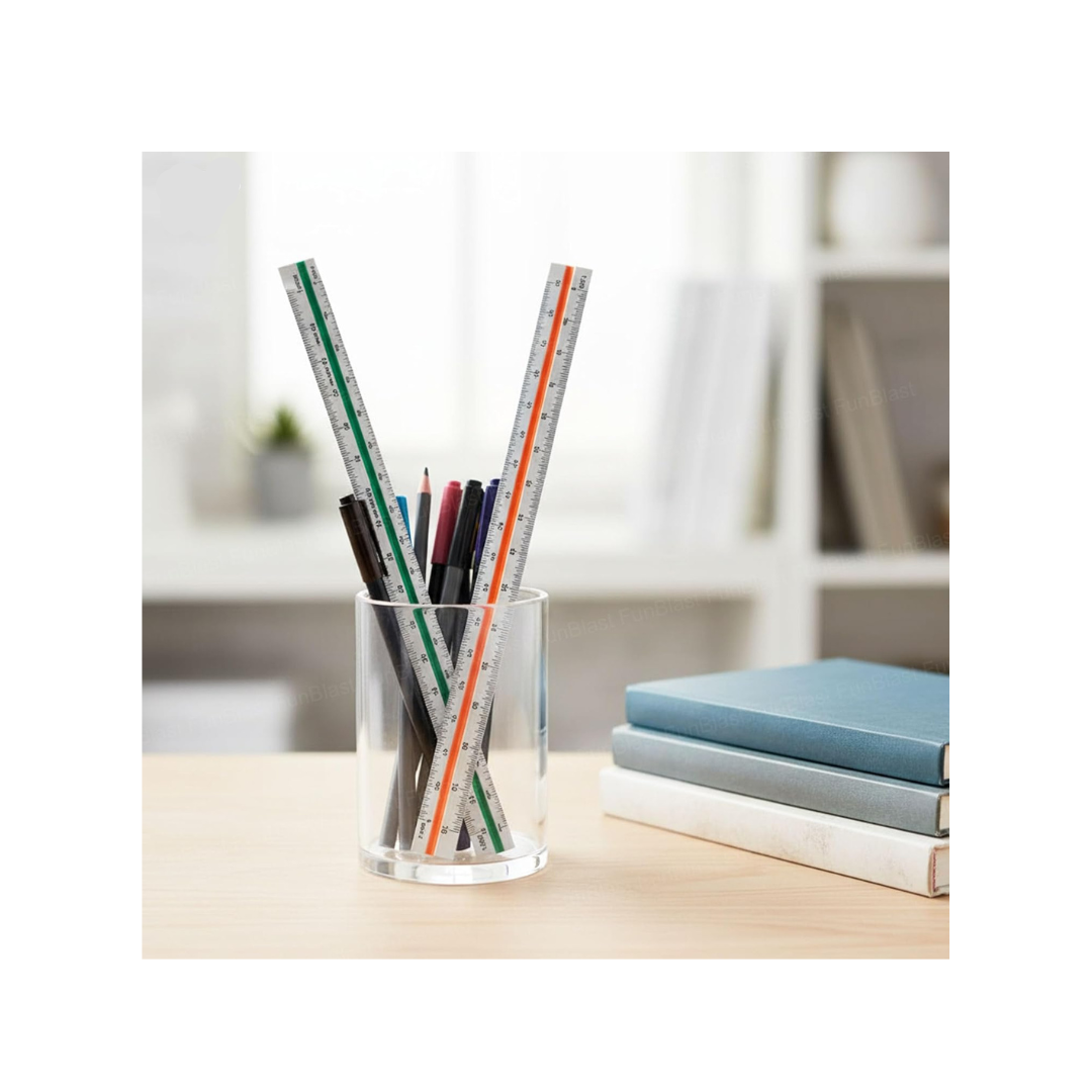 Ub Collection Multi Side Scale 30 cm Recommended for 5+ Years Random Colour as per Availability