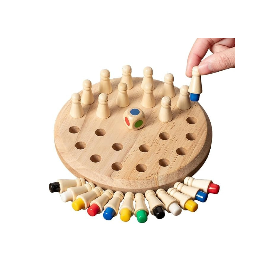 Wooden Memory Matchstick Chess Game