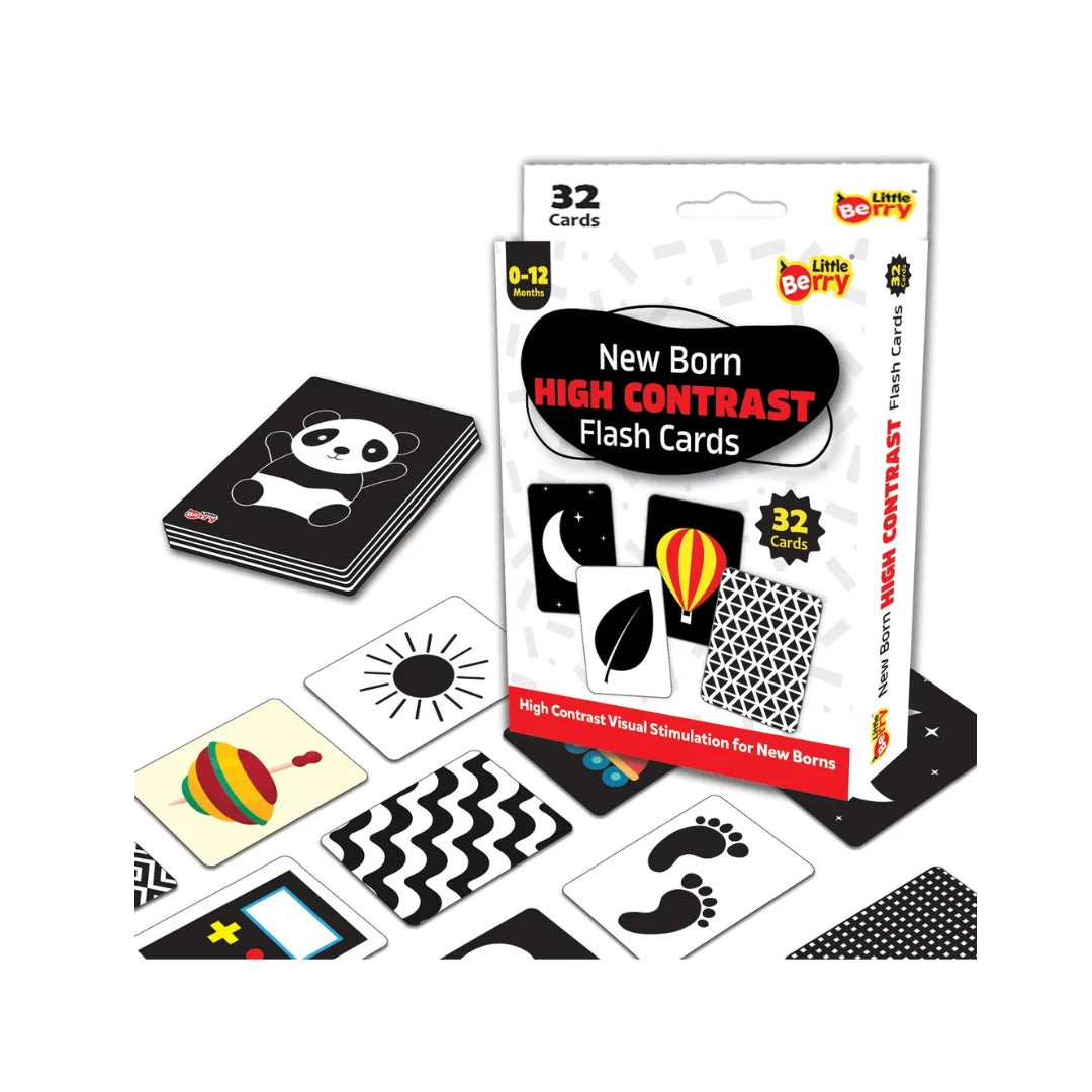 Little Berry High Contrast Flash Cards · 32 Cards 60+ Images · Newborn to 12 Months