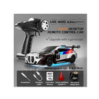 1:43 scale M4 metal body 4WD RC drift car with gyro and 2.4GHz remote control