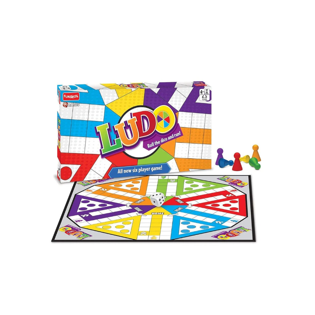 Funskool Ludo 2018 Game Set, Classic Family Board Game with Dice & Colorful Tokens (4 Years+)