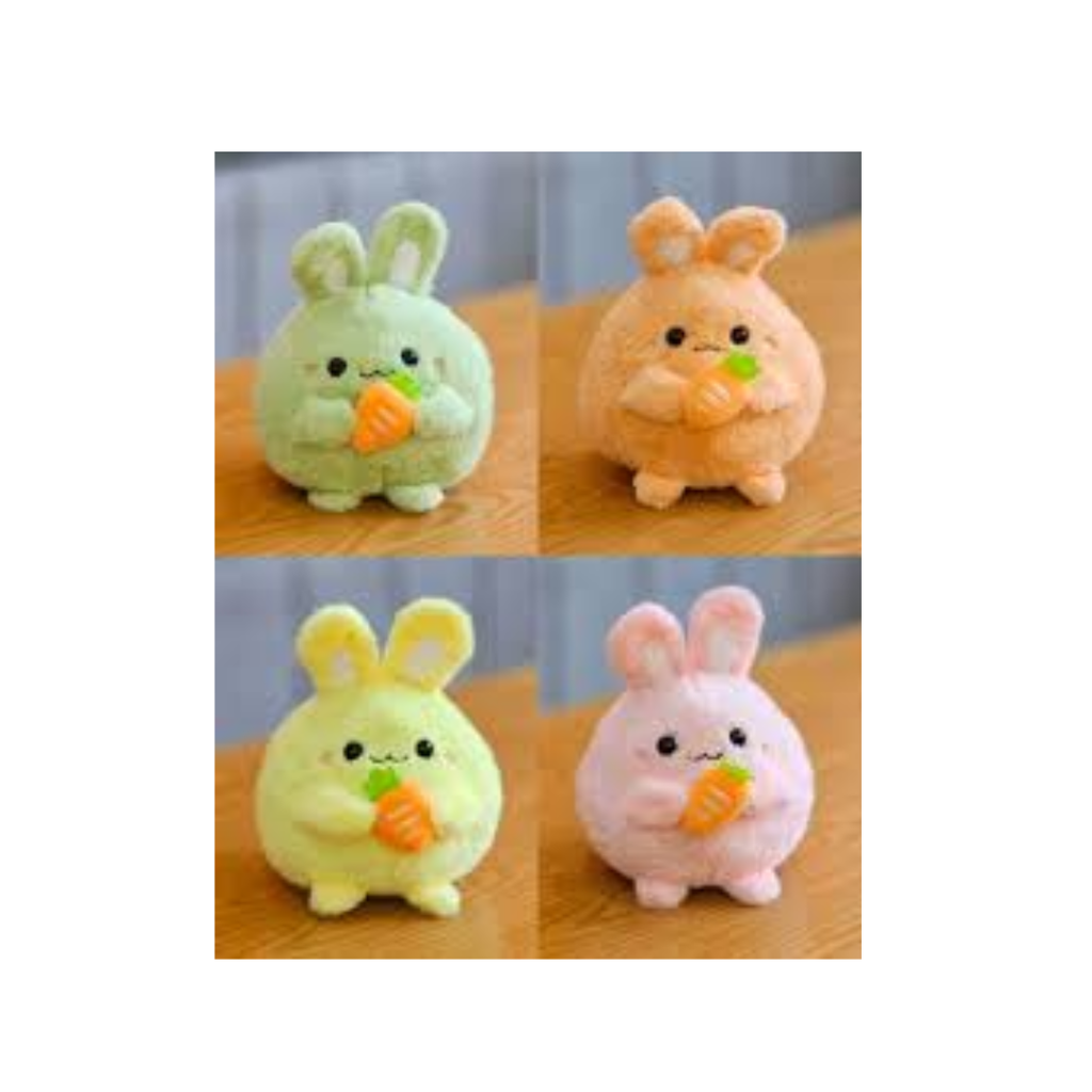 Rolex Cute Bunny Plush Toy with Carrot – Soft Stuffed Bunny Doll for Kids (Color as per Availability) (3+ Years)