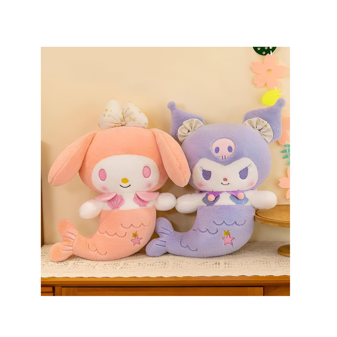 Rolex Mermaid Plush Curtain Tieback Holders – 2 Piece Soft Decorative Curtain Clips (Purple, 35 cm) 3+Years
