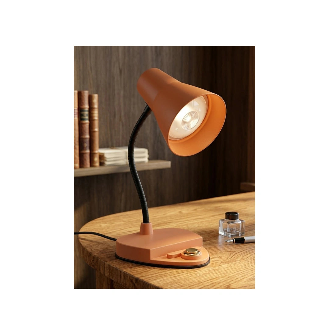 Flexible Gooseneck Study Lamp - Adjustable Metal Desk Light for Kids