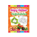Dreamland Vegetables Copy Colour Book for Kids, 16 Educational Vegetable Illustrations with Names, Colouring Activity Book for Early Learn (3Years+)