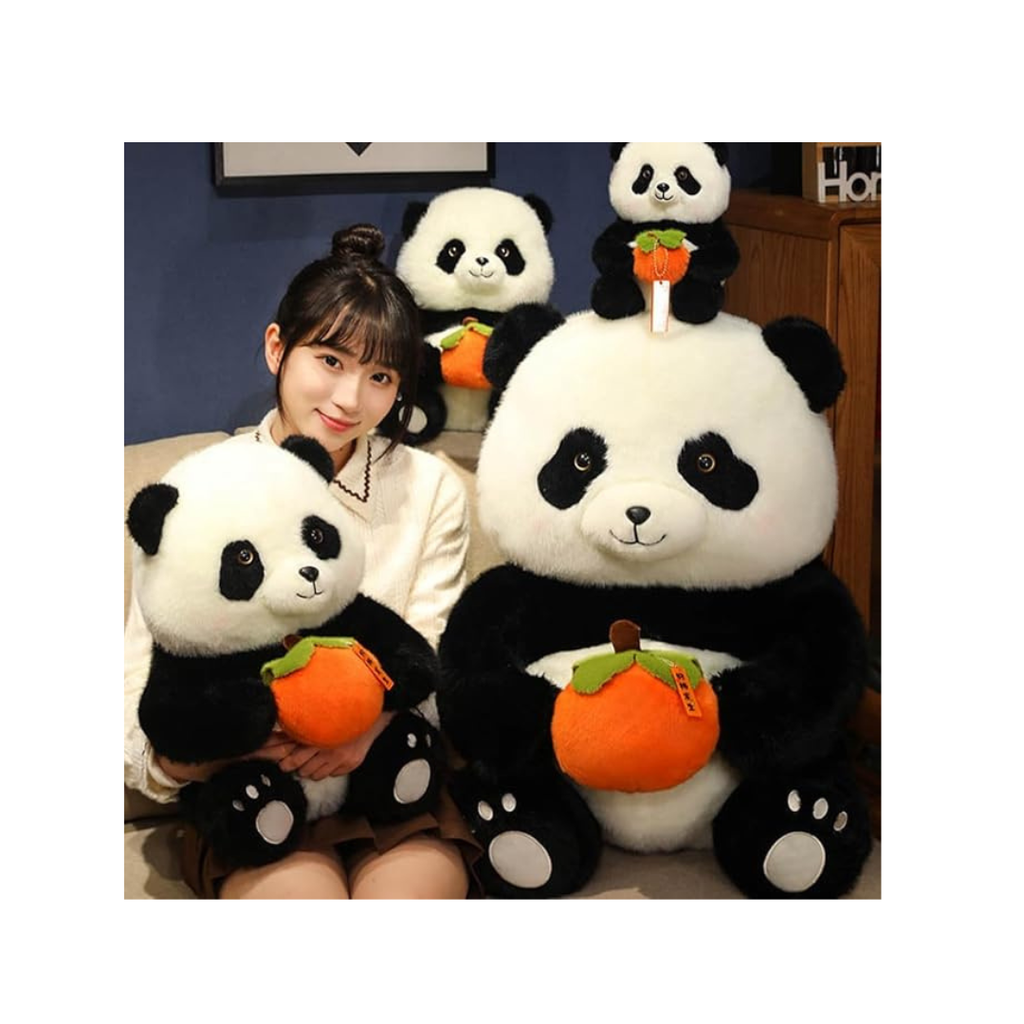 Interval magic lamps Cute Panda Plush Toy Holding Persimmon (3+ Years)