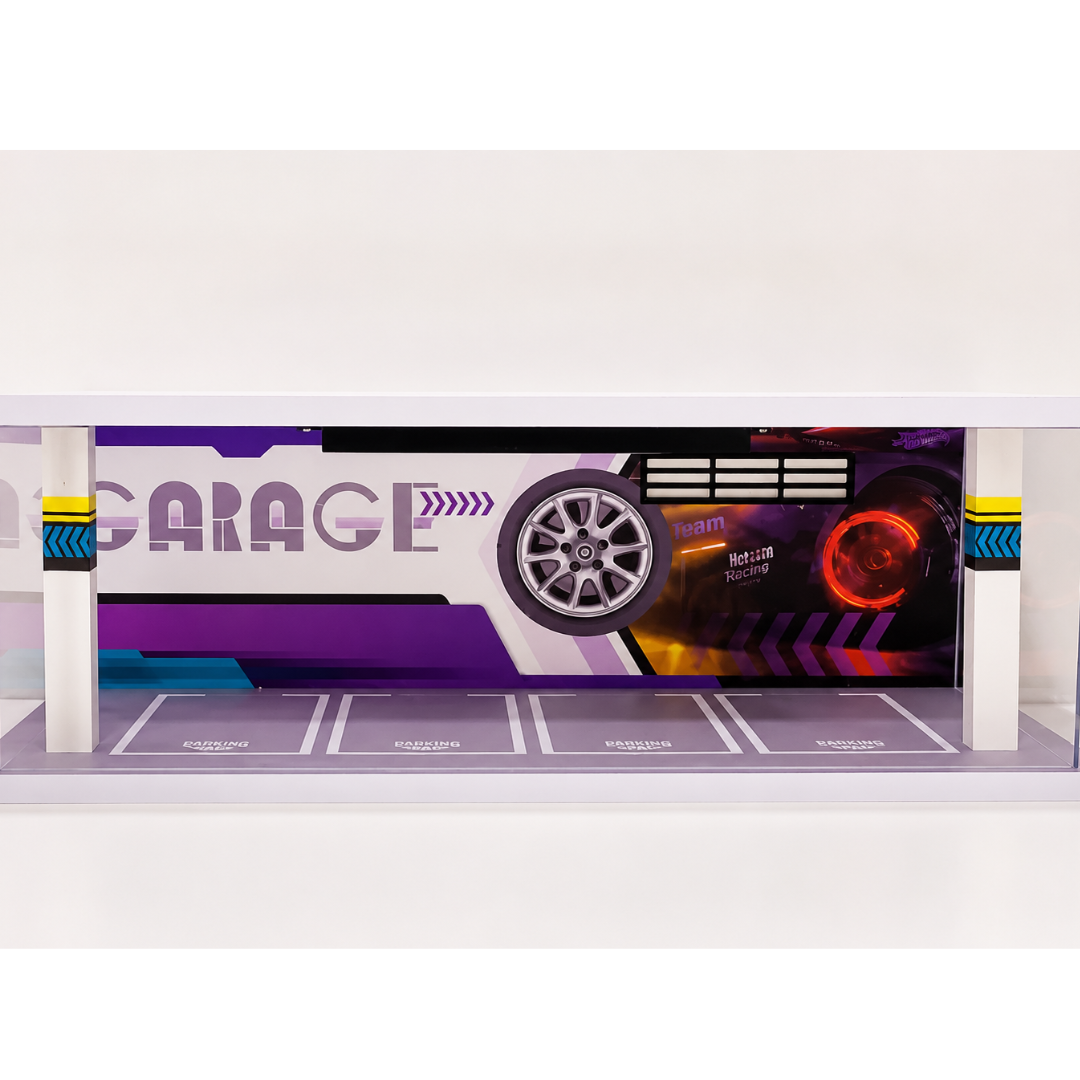 Garage Parking Space Diorama Display Box for Model Cars