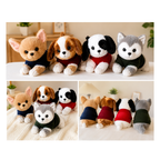 Rolex Jacket Dog Plush Toy – Soft Stuffed Puppy Doll with Sweater (Colour & Design as per Availability) | Ages 3+