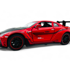 Toy Rush Nissan GT-R R35 Die-Cast Model Car (1:24 Scale) – Pull Back with Opening Doors | Red/Black 3-14 Years