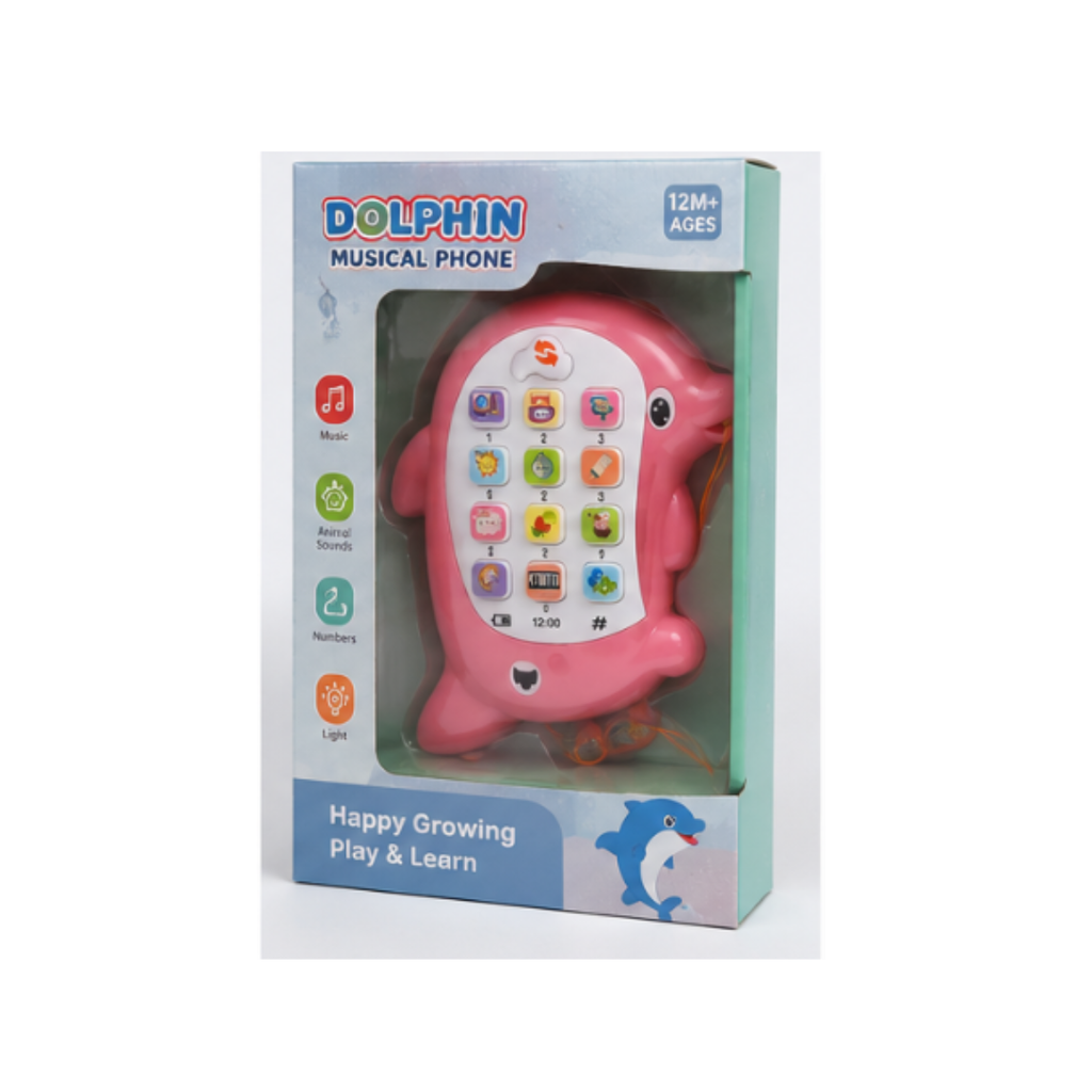 Toy Rush Dolphin Musical Toy Phone, colour as per availability (3Years+)