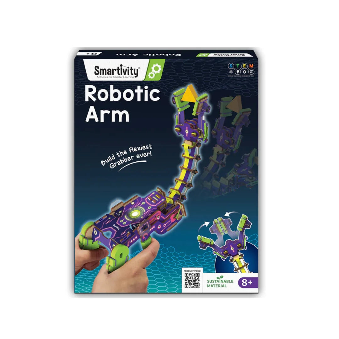 Smartivity DIY Robotic Arm · 103 Pieces · Ages 8–14 · Dual-Trigger STEM Build