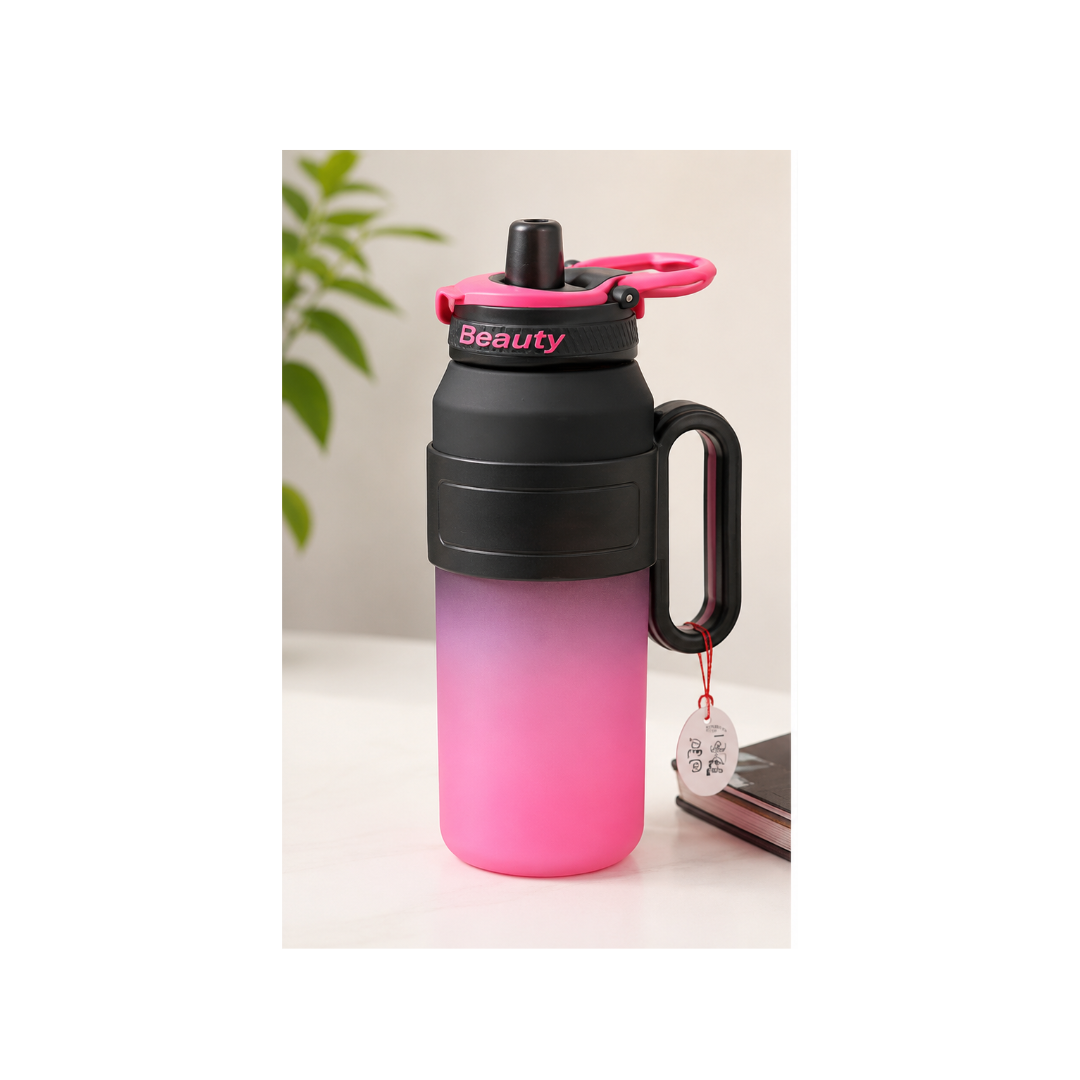 UB Collection Sports Water Bottle with Handle & Flip-Top Lid | Leakproof Reusable Bottle | Model 61-2-66 (Colour & Design As Per Availability)