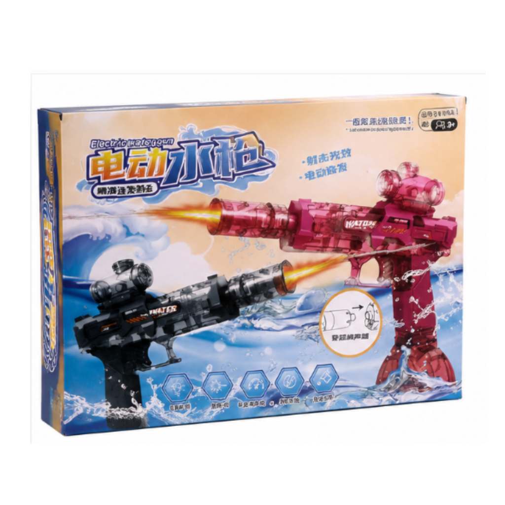 MM Toys , Electric Water Gun Toy with Light & Sound Effects (Automatic Water Blaster) colour as per availability (3-14 Years)n