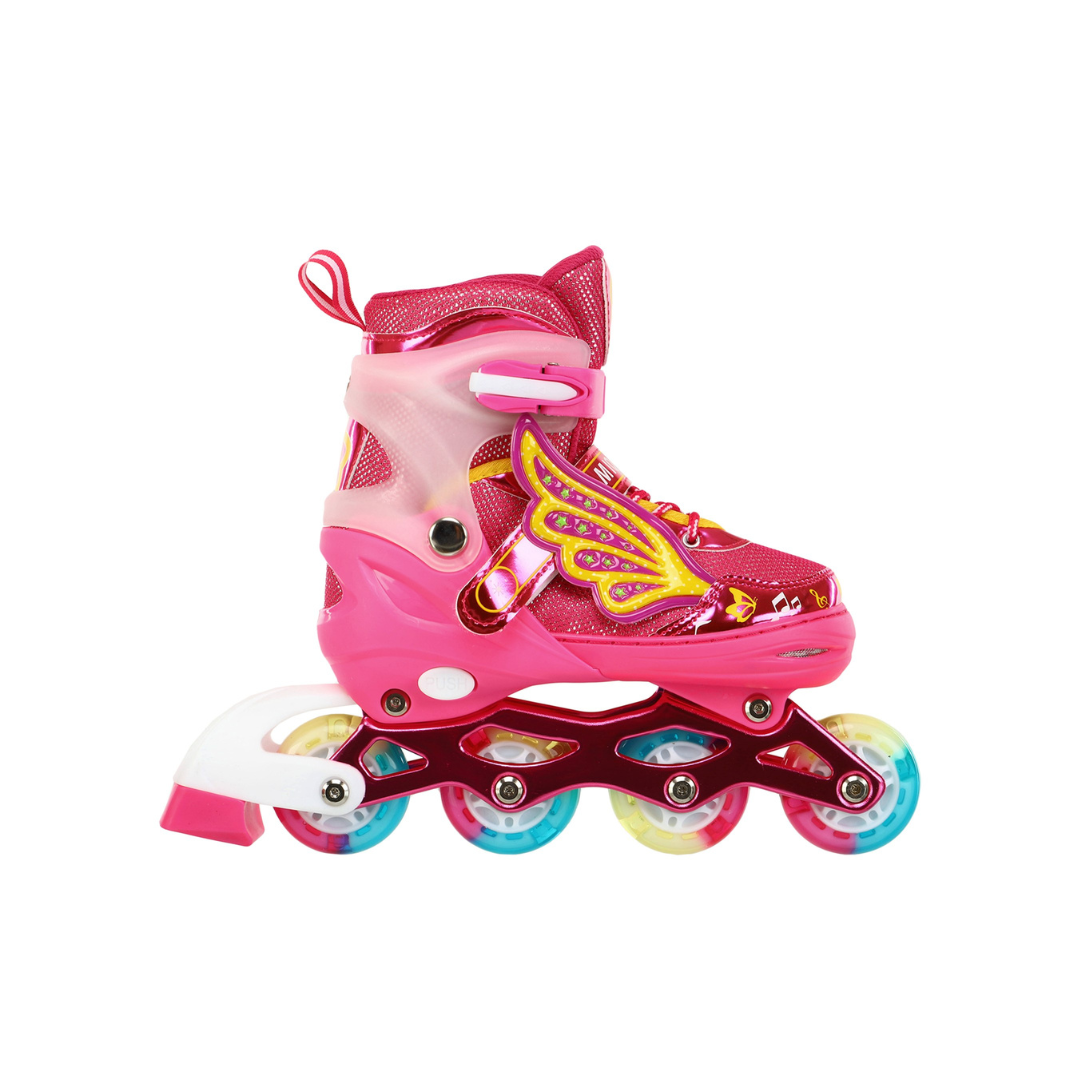 JB Impex Adjustable Kids Inline Skating Shoes (5+ Years) Random Colour as per Availability